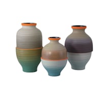 Orange / Beige / Pale Gray / Yellow / Blue