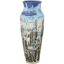 Antique White / Blue Drip