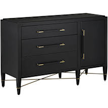 Lacquered Black Linen / Champagne