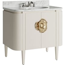 Cerused White / Natural / White / Polished Brass
