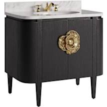 Caviar Black / Natural / White / Antique Brass