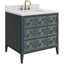 Navy / White / Brushed Brass / Polished Nickel