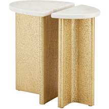 White / Antique Brass