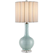 Celadon Crackle / Clear / Antique Brass