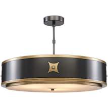 Satin Black / Antique Brass / White