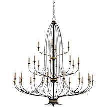 French Black With Gold Leaf Accents