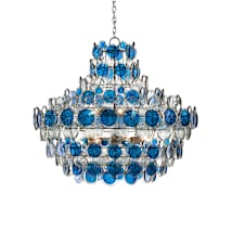 Blue / Clear / Contemporary Silver Leaf / Silver