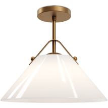 Opaque White / Antique Brass