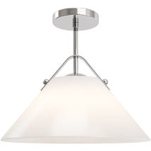 Opaque White / Polished Nickel