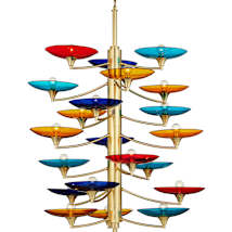 Blue / Yellow / Red / Polished Brass