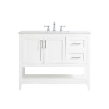 Ariel R042S-BC Bayhill 42 inch Single Free Standing Vanity Cabinet Only - White