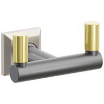 Satin Nickel Rosette / Oil Rubbed Bronze Stem / Unlacquered Brass Tip