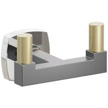 Polished Nickel Rosette / Oil Rubbed Bronze Stem / Satin Brass Tip