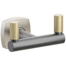Satin Nickel Rosette / Oil Rubbed Bronze Stem / Satin Brass Tip