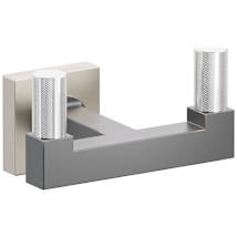 Satin Nickel Rosette / Oil Rubbed Bronze Stem / Polished Chrome Tip
