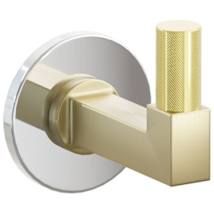 Polished Chrome Rosette / Satin Brass Stem / Unlacquered Brass Tip