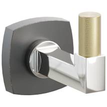 Oil Rubbed Bronze Rosette / Polished Nickel Stem / Satin Brass Tip