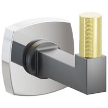 Polished Chrome Rosette / Oil Rubbed Bronze Stem / Unlacquered Brass Tip