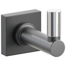 Flat Black Rosette / Oil Rubbed Bronze Stem / Polished Chrome Tip