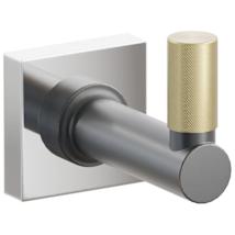 Polished Chrome Rosette / Oil Rubbed Bronze Stem / Satin Brass Tip
