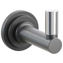 Flat Black Rosette / Oil Rubbed Bronze Stem / Polished Chrome Tip
