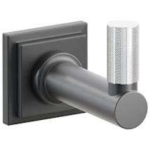 Flat Black Rosette / Oil Rubbed Bronze Stem / Polished Chrome Tip