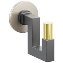 Satin Nickel Rosette / Oil Rubbed Bronze Stem / Unlacquered Brass Tip