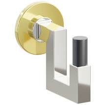 Unlacquered Brass Rosette / Polished Nickel Stem / Oil Rubbed Bronze Tip