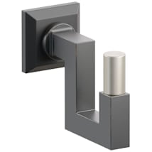 Flat Black Rosette / Oil Rubbed Bronze Stem / Satin Nickel Tip
