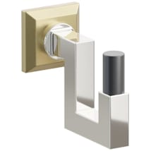 Satin Brass Rosette / Polished Nickel Stem / Oil Rubbed Bronze Tip