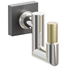Oil Rubbed Bronze Rosette / Polished Nickel Stem / Satin Brass Tip