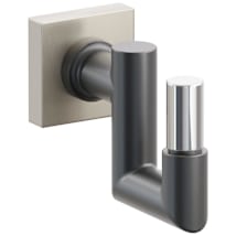 Satin Nickel Rosette / Oil Rubbed Bronze Stem / Polished Chrome Tip