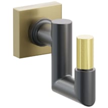 Satin Brass Rosette / Oil Rubbed Bronze Stem / Unlacquered Brass Tip