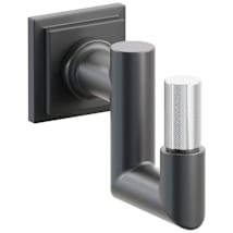 Flat Black Rosette / Oil Rubbed Bronze Stem / Polished Chrome Tip
