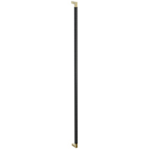 Flat Black / Satin Brass Stem