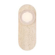 Travertine / Clear Ribbed