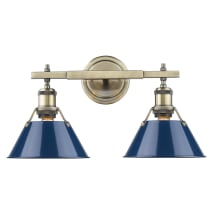 Aged Brass with Navy Shades