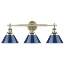 Aged Brass with Navy Shades