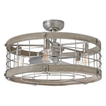 Brushed Nickel / Weathered Wood