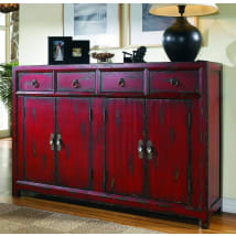 Distressed Rich Red