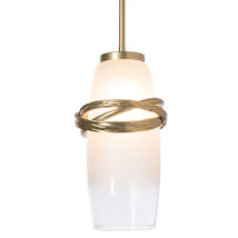 Modern Brass / Opal Glass