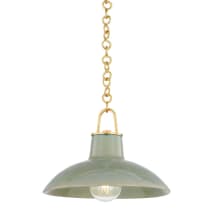 Aged Brass / Ceramic Moss Crackle