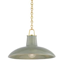 Aged Brass / Ceramic Moss Crackle