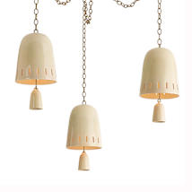Patina Brass / Ceramic Ivory Crackle