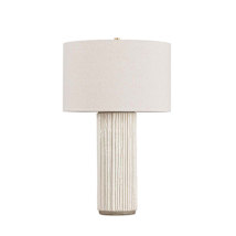 Aged Brass / Ceramic Fluted Ivory
