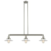 Brushed Satin Nickel / Matte White Halophane