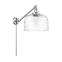 Brushed Satin Nickel / Clear Deco Swirl