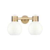 Brushed Brass / Gloss White