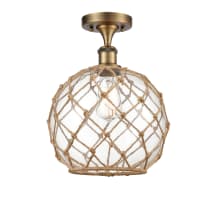Brushed Brass / Clear Glass with Brown Rope