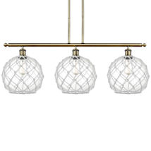 Antique Brass / Clear Glass with White Rope